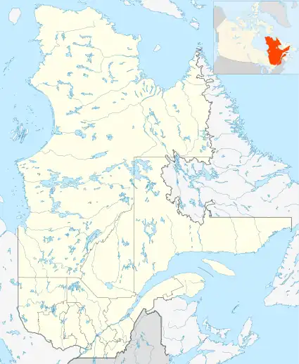 Map showing the location of Zec Festubert