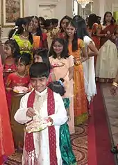 Image 1Expatriate Sri Lankan Tamil children in traditional clothes in Toronto, Ontario, Canada (from Tamil diaspora)