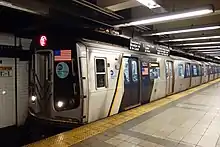 Refurbished R160 subway cars on the E route