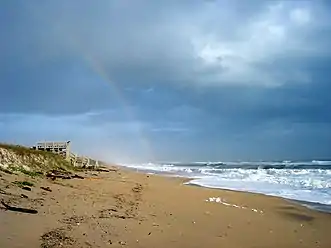 A NNW view up the shore