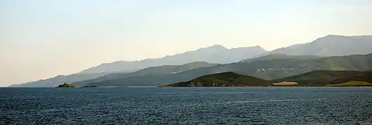 Monte Stello from the surroundings of the Finocchiarola Islands