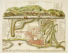 Image 1Engraving of Cap-Français in 1728 (from History of Haiti)