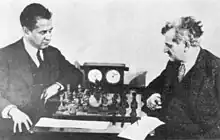 Image 34World Champions José Raúl Capablanca (left) and Emanuel Lasker in 1925 (from History of chess)