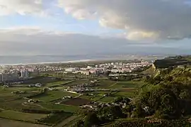 Panoramic view of Caparica coast