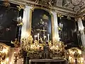 Altar with altarpieces by Andrea Pozzo