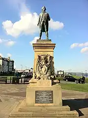 Original Statue of James Cook in Whitby, England