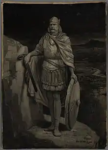 Image 16Caradog by Thomas Prydderch. Caradog led multiple celtic tribes against the Romans. (from History of Wales)