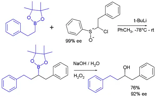 Insertion of carbenoid into carbon-boron bond