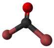 Ball-and-stick model of carbonyl bromide