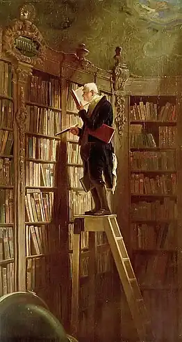 The Bookworm, original 1850, Museum Georg Schäfer. Two other versions exist.