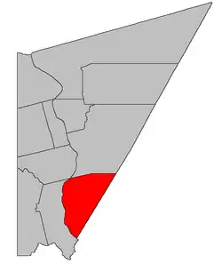 Location within Carleton County, New Brunswick