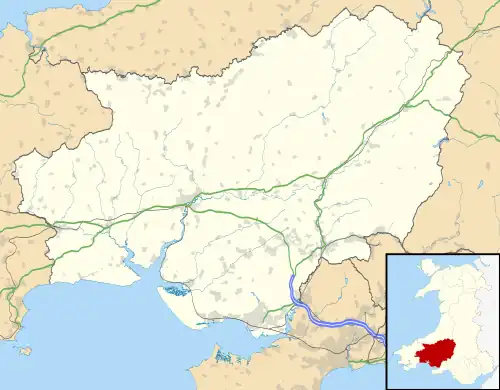 Llanpumsaint is located in Carmarthenshire