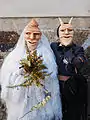 Image 10A bride and her groom in the carnival of Lazarim, Portugal (from Culture of Portugal)