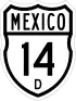 Federal Highway 14D shield