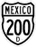 Federal Highway 200D marker