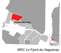 Location of Saint-David-de-Falardeau