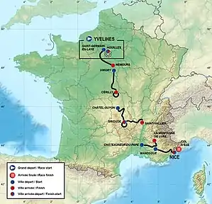 Route of the 2013 Paris–Nice