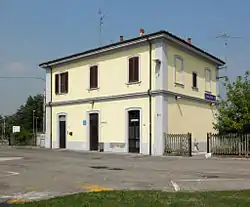 Railway station.