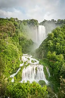 Marmore Falls in Terni, Umbria was the location of Rosa Linn's postcard.