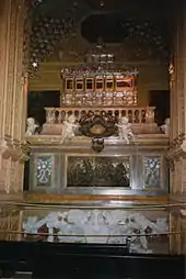 Casket of Saint Francis Xavier in the Basilica of Bom Jesus in Goa, India