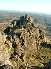 Another view above the hilltop fortress and fortifications of Monsanto