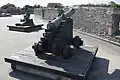 A picture of a cannon on Castillo de San Marcos