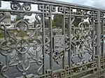 Hand rail decorations with Vytis on the Pilies (Castle) Bridge in Vilnius