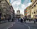 Castle Street Liverpool, Bank of England to the right, NatWest Bank to the left, Liverpool Town Hall ahead