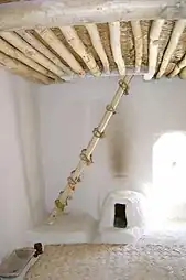 The interior of a reconstructed Çatalhöyük house