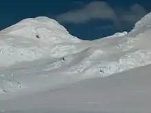 Lyaskovets Peak from Wörner Gap, with Catalunyan Saddle on the right