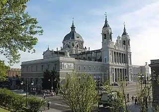 Almudena Cathedral is the current cathedral.