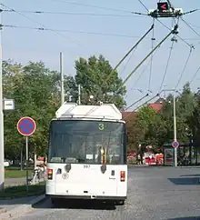 Image 53A switch in parallel overhead lines (from Trolleybus)