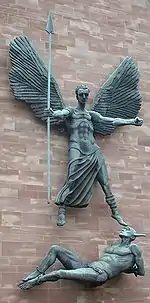 St Michael's Victory over the Devil, by Jacob Epstein at Coventry Cathedral