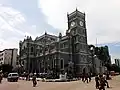 The building and streetside of the cathedral