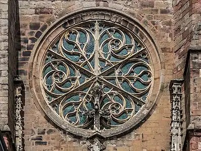 Rose window on the south transept