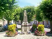 The Cauffry memorial in the square opposite the old town hall.