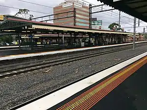 An image of the station platforms, viewed from platform 4