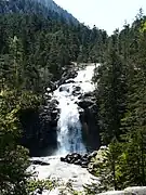 The Pont d'Espagne waterfall