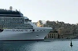 Firing a salute for Celebrity Silhouette