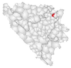 Location of Čelić