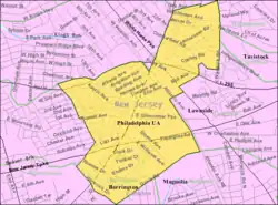 Census Bureau map of Barrington, New Jersey