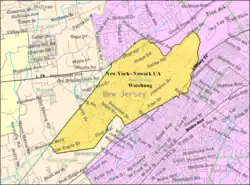 Census Bureau map of Watchung, New Jersey