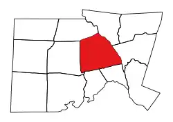 Location of Center Township in Chatham County