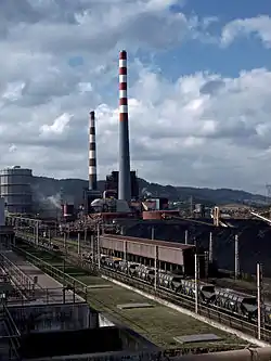 Thermal power station in the village of Aboño