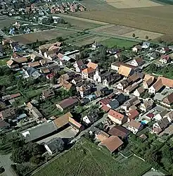 An aerial view of Wickerschwihr