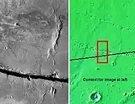 A Cerberus Fossae trough, as seen from THEMIS