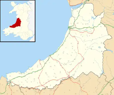 Penparcau is located in Ceredigion