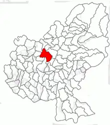 Location in Mureș County