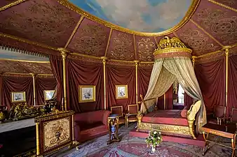 Empress Joséphine's Bedroom in Château de Malmaison (Rueil-Malmaison, France), 1800-1802, by Charles Percier and Pierre-François-Léonard Fontaine