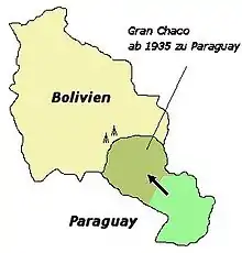 Image 57Gran Chaco was the site of the Chaco War (1932–35), in which Bolivia lost most of the disputed territory to Paraguay (from Paraguay)